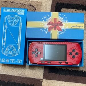 Portable Player Red Handheld Gaming Console